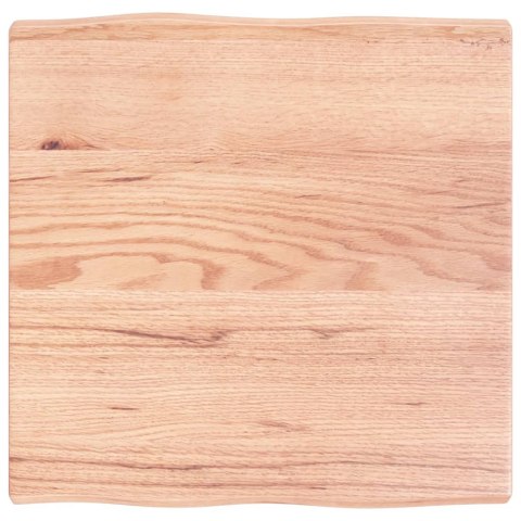 VidaXL Blat do biurka, jasnobrązowy, 60x60x4 cm, lite drewno dębowe