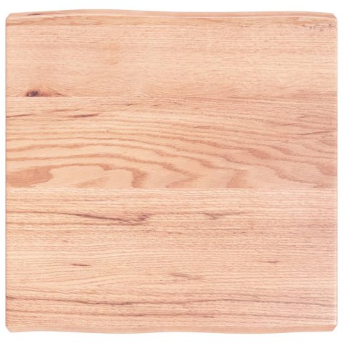 VidaXL Blat do biurka, jasnobrązowy, 60x60x6 cm, lite drewno dębowe