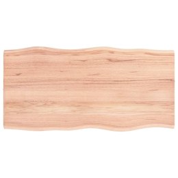 VidaXL Blat do biurka, jasnobrązowy, 80x40x2 cm, lite drewno dębowe