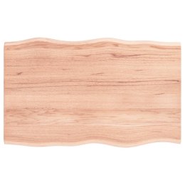 Blat do biurka, jasnobrązowy, 80x50x2 cm, lite drewno dębowe Lumarko!