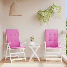VidaXL Poduszki na krzesła ogrodowe, 2 szt., różowe, 120x50x3 cm