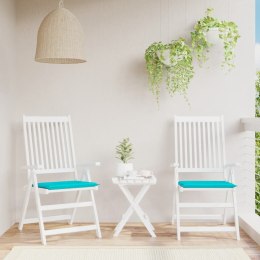VidaXL Poduszki na krzesła ogrodowe, 2 szt., turkusowe, 40x40x3 cm