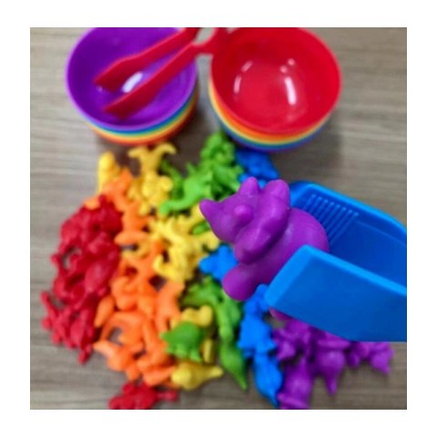 WOOPIE Gra Edukacyjna Sorter Kolorów Dinozaury 56 el. Lumarko!