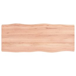 Blat do biurka, jasnobrązowy, 100x40x4 cm, lite drewno dębowe Lumarko!