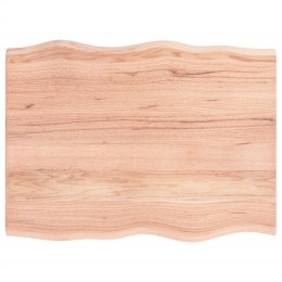Blat do biurka, jasnobrązowy, 80x60x2 cm, lite drewno dębowe Lumarko!
