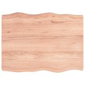 Blat do biurka, jasnobrązowy, 80x60x6 cm, lite drewno dębowe Lumarko!