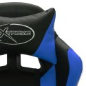 Fotel dla gracza z RGB LED, niebiesko-czarny, sztuczna skóra Lumarko!