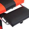 Fotel dla gracza, z podnóżkiem, czerwono-czarny, sztuczna skóra Lumarko!