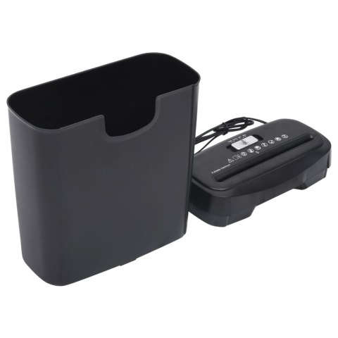 Niszczarka do papieru, na 6 arkuszy, cięcie w paski, czarna Lumarko!