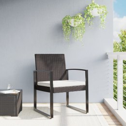 VidaXL Ogrodowe krzesła stołowe, 2 szt., brązowe, rattan PP