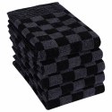 VidaXL Zestaw 10 ręczników, czarno-szary, bawełna