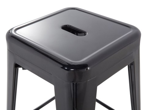 Zestaw 2 stołków barowych metalowych 60 cm czarny CABRILLO