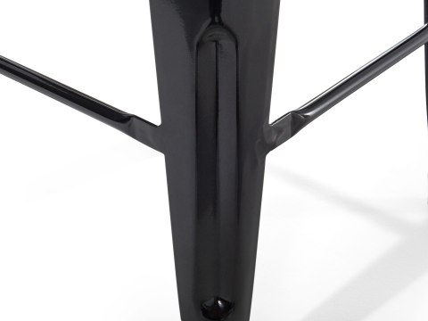 Zestaw 2 stołków barowych metalowych 60 cm czarny CABRILLO