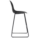 Krzesła barowe, 6 szt., czarne, plastik Lumarko!