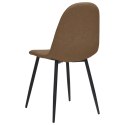 VidaXL Krzesła stołowe, 4 szt., 45x54,5x87 cm, ciemnobrązowe, ekoskóra