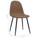 Krzesła stołowe, 4 szt., 45x54,5x87 cm, ciemnobrązowe, ekoskóra Lumarko!