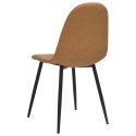 Krzesła stołowe, 4 szt., 45x54,5x87 cm, jasny brąz, ekoskóra Lumarko!