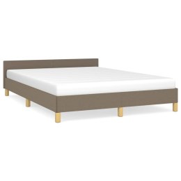 Rama łóżka z zagłówkiem, taupe, 140x190 cm, obita tkaniną Lumarko!