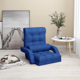 Składane krzesło podłogowe, funkcja spania, niebieskie, tkanina Lumarko!