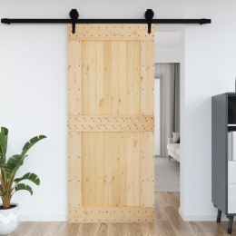 Drzwi, 100x210 cm, lite drewno sosnowe Lumarko!