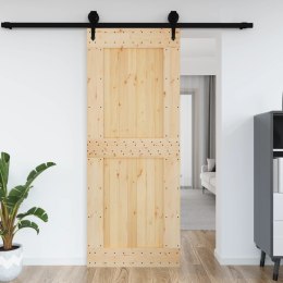 Drzwi, 90x210 cm, lite drewno sosnowe Lumarko!