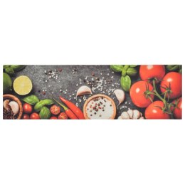 Dywanik kuchenny, wzór w warzywa, 45x150 cm, aksamit