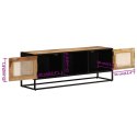 Szafka pod TV, 110x30x40 cm, surowe drewno mango i żelazo