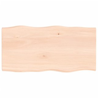 Blat biurka, 80x40x2 cm, surowe drewno dębowe Lumarko!