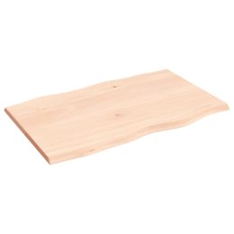 Blat biurka, 80x50x2 cm, surowe drewno dębowe