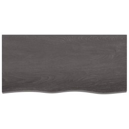 Półka, ciemnoszara, 100x50x6 cm, wykończone lite drewno dębowe Lumarko!