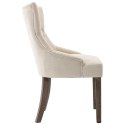 Krzesła stołowe, 2 szt., beżowe, tapicerowane tkaniną Lumarko!