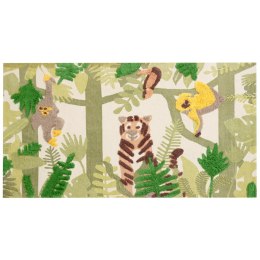 Dywan dziecięcy bawełniany motyw dżungli 80 x 150 cm wielokolorowy JANHTO Lumarko!