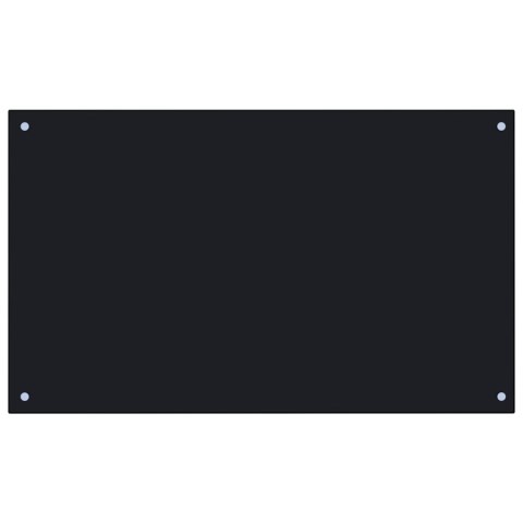 VidaXL Panel ochronny do kuchni, czarny, 100x60 cm, szkło hartowane