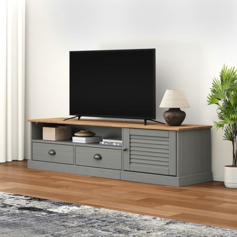 Szafka pod TV VIGO, szara, 156x40x40 cm, lite drewno sosnowe Lumarko!