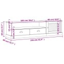 Szafka pod TV VIGO, szara, 156x40x40 cm, lite drewno sosnowe Lumarko!