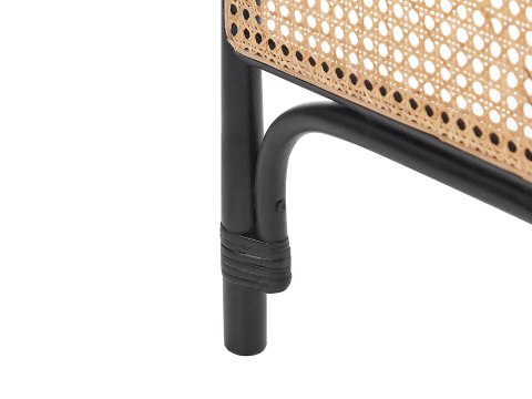 3-panelowy składany parawan pokojowy rattanowy 105 x 180 cm naturalny z czarnym POTENZA