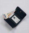 Lakierowany, skórzany portfel damski z systemem RFID — Lorenti Lumarko!