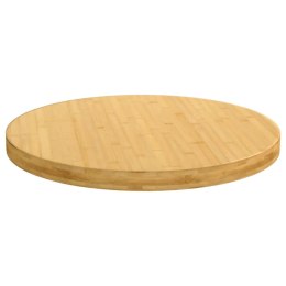 VidaXL Blat do stołu, Ø60x4 cm, bambusowy