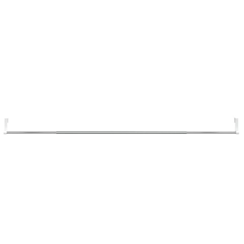 VidaXL Karnisze, 2 szt., biało-srebrne, 90-135 cm, aluminium