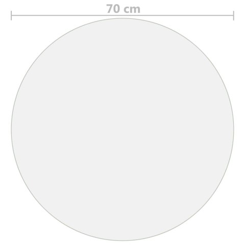VidaXL Mata ochronna na stół, matowa, Ø 70 cm, 2 mm, PVC