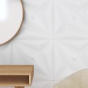 VidaXL Panele ścienne, 12 szt., białe, 50x50 cm, EPS, 3 m², gwiazda