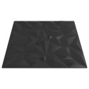 VidaXL Panele ścienne, 12 szt., czarne, 50x50 cm, EPS, 3 m², ametyst