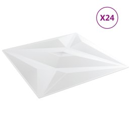 Panele ścienne, 24 szt., białe, 50x50 cm, EPS, 6 m², gwiazda Lumarko!