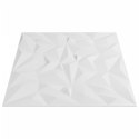 VidaXL Panele ścienne, 48 szt., białe, 50x50 cm, EPS, 12 m², ametyst