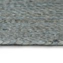 VidaXL Ręcznie wykonany dywan z juty, okrągły, 120 cm, oliwkowozielony