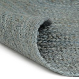 VidaXL Ręcznie wykonany dywan z juty, okrągły, 150 cm, oliwkowozielony