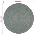 Ręcznie wykonany dywan z juty, okrągły, 150 cm, oliwkowozielony Lumarko!
