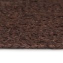 VidaXL Ręcznie wykonany dywanik z juty, okrągły, 90 cm, brązowy