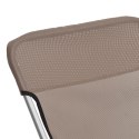 VidaXL Składane krzesła plażowe, 2 szt., brązowe, Textilene i stal
