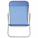 VidaXL Składane krzesła plażowe, 2 szt., niebieskie, Textilene i stal